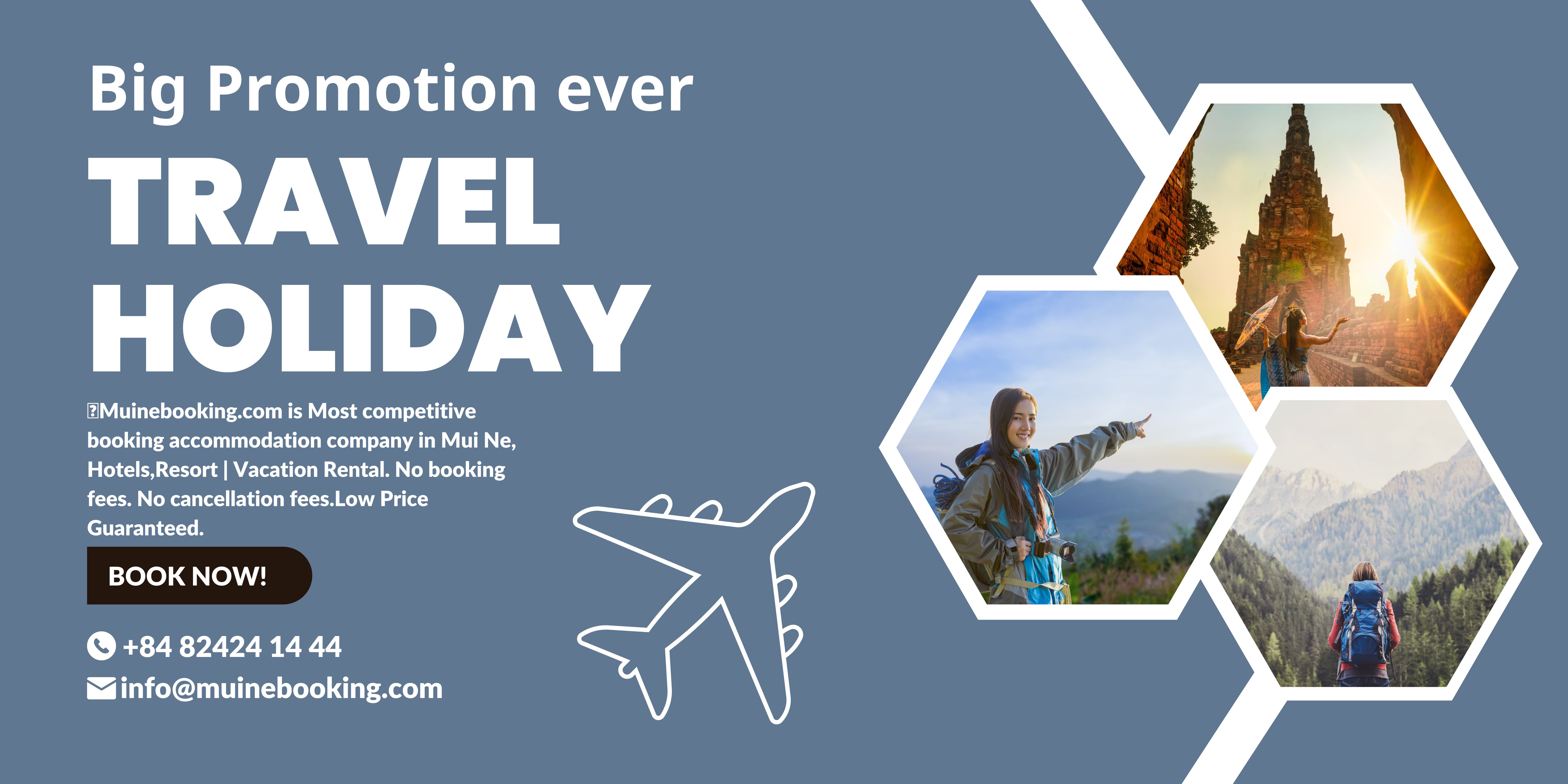 Muinebooking.com is Most competitive booking accommodation company in Mui Ne, Hotels,Resort | Vacation Rental. No booking fees. No cancellation fees.Low Price Guaranteed.